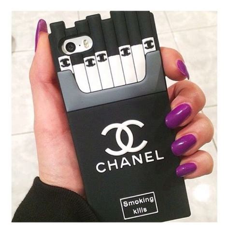 chanel cigarette phone case iphone x|chanel iphone case.